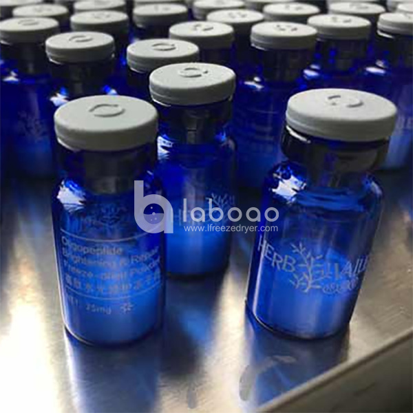Example of freeze dried Cosmetic in Laboratory Freeze Dryer
