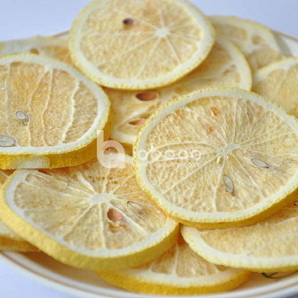 Example of freeze dried Lemon in Industrial Freeze Dryer