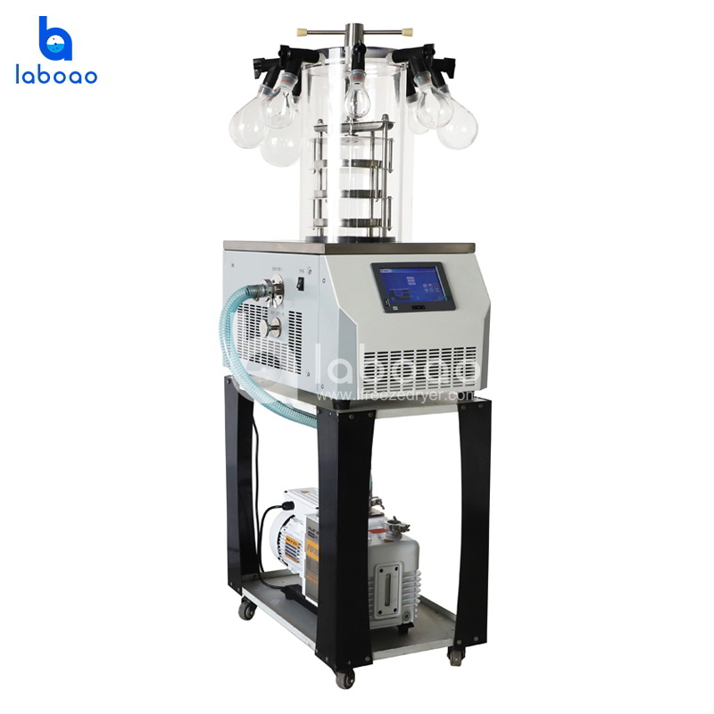 0.08㎡ Benchtop Manifold Top Press Lab Freeze Dryer